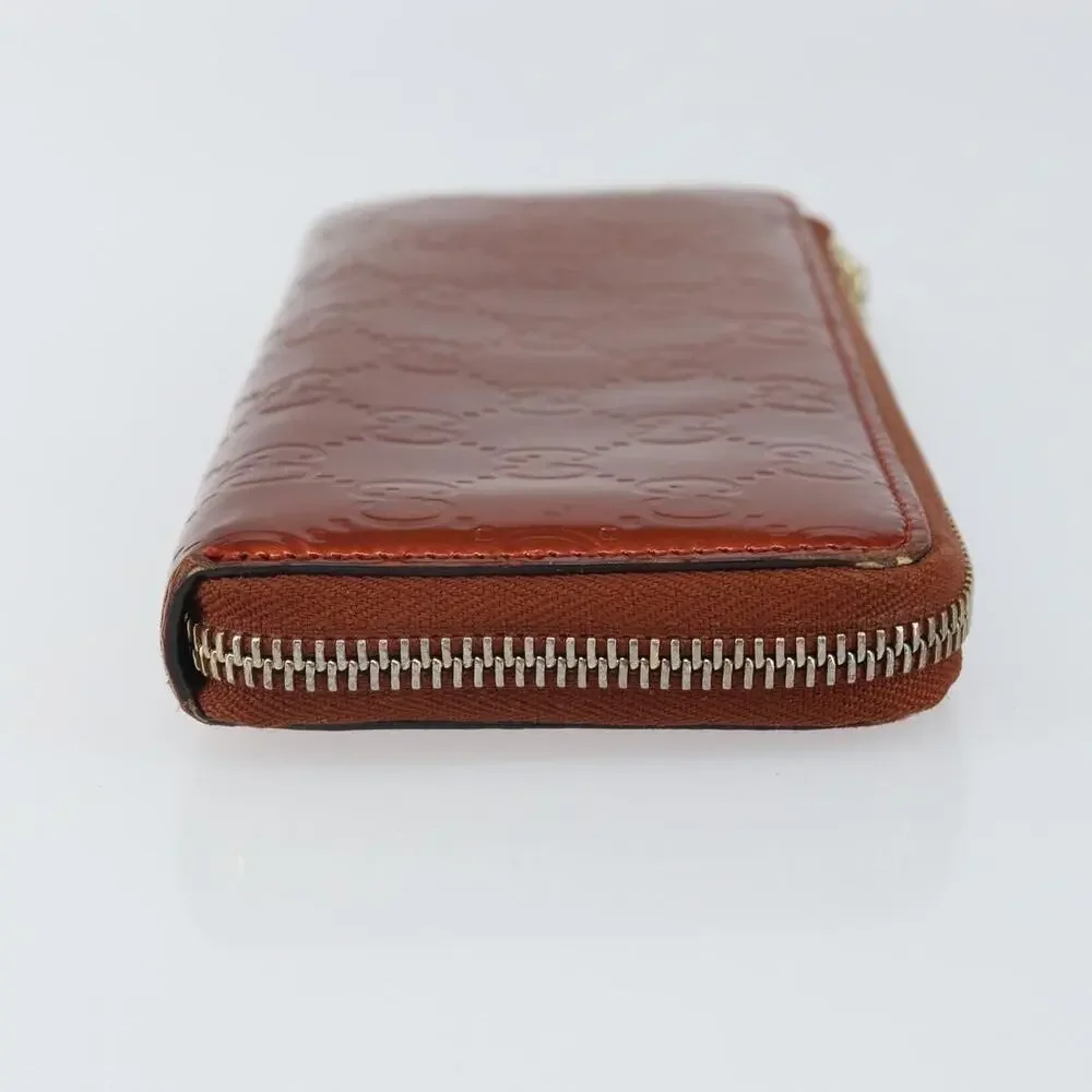Gucci GG Canvas Shiny Guccissima Wallet Orange